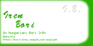 iren bori business card